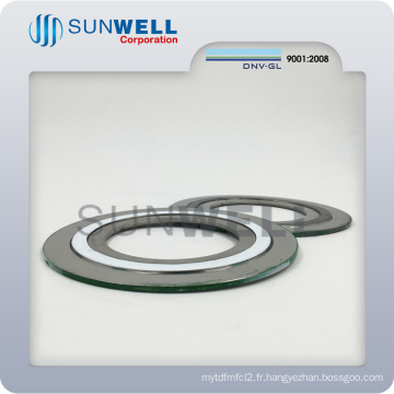 Joint spirale enroulé Swg avec anneaux intérieurs et extérieurs Ss304 / 316 / 316L (fabricant)